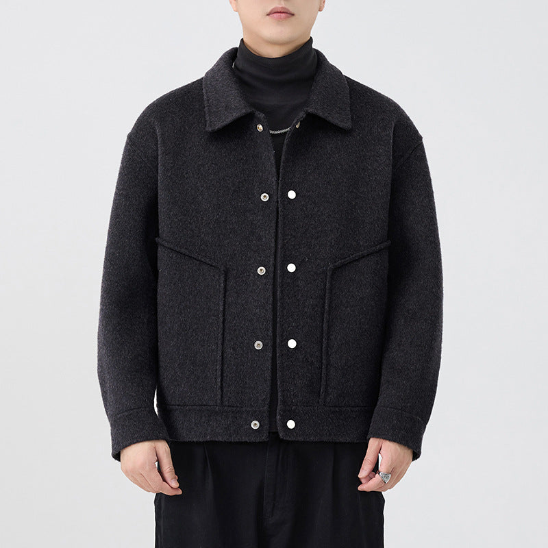 Manteau éparpillé en laine Mens Casual Top