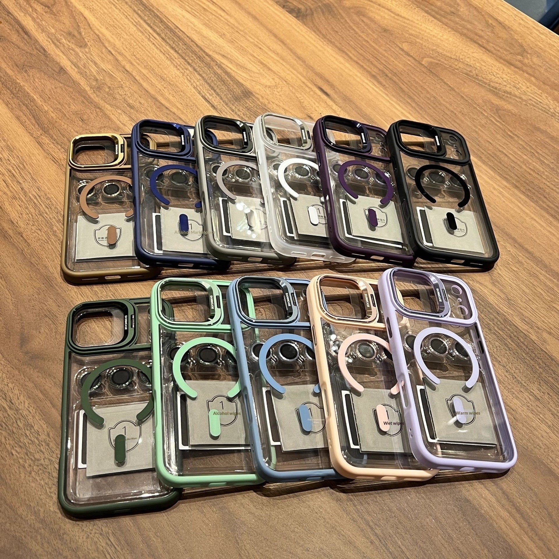 Coque téléphonique avec support de lentille métallique et protecteur de lentille intégré