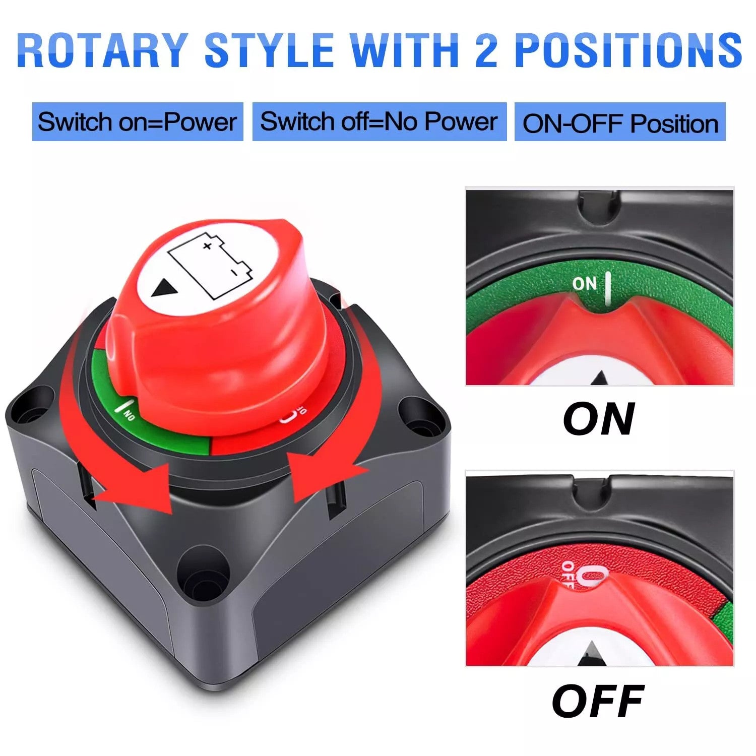 Isolateur de batterie 12V 600A coupé Kill Fit for Knob Marine Boat Camper UK