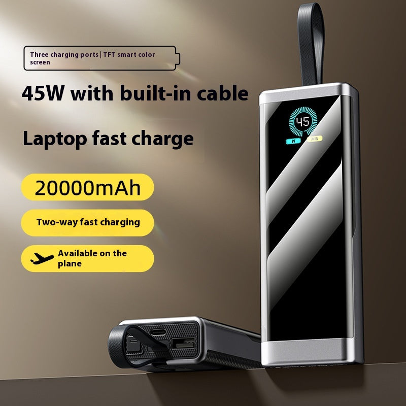 PD45W Notebook Power Bank 20000 MA Grande capacité avec câble