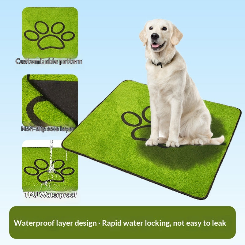 Pad de lavage pour animaux de compagnie Pad de gazon artificiel qui respire et très absorbant