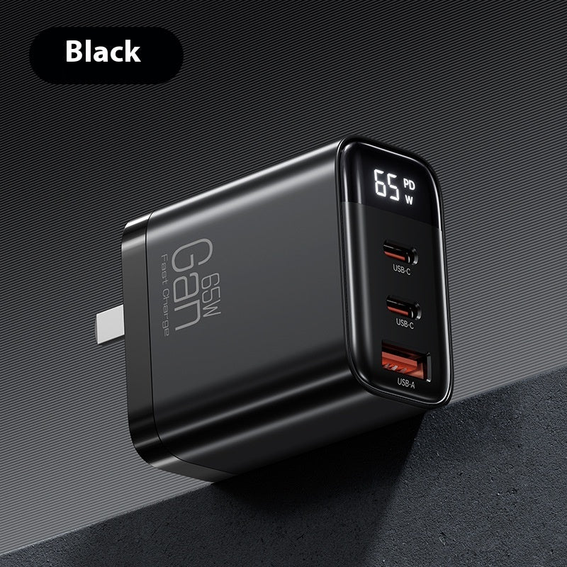 Gallium Nitride Three-Port Charging Data Sheet Smart Digital Display Mobile Phone Charger