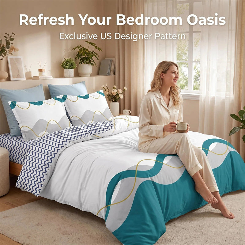 3-Piece Reversible Duvet Cover Set
