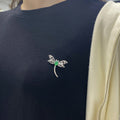 S925 Broche de libellule en argent sterling
