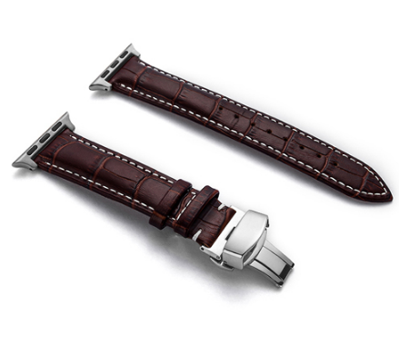 Bracelet 4 slub Pattern Double bouton papillon boucle