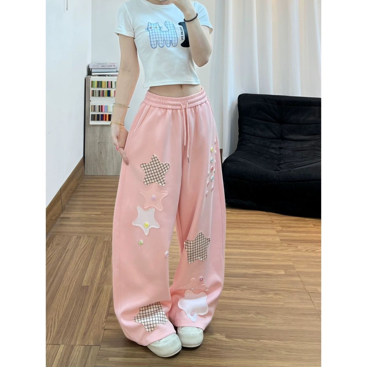 Filles Dopaminestyle Koreaninspired Wideleg Pantalons pour la saison plus ancienne
