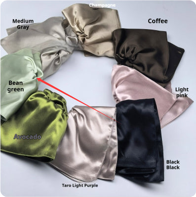 22mm Glossy Silk Square Hair Scarf