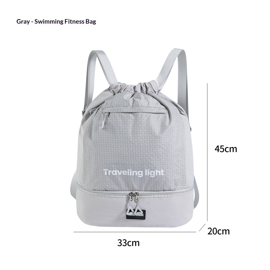 Sac à dos en soie de couleur contrastante Tussah Séparation sèche-humide