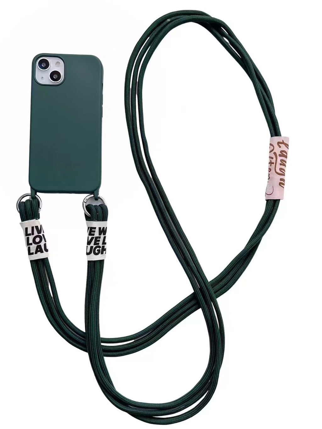 Boîtier de téléphone en silicone liquide à longue bande diagonale