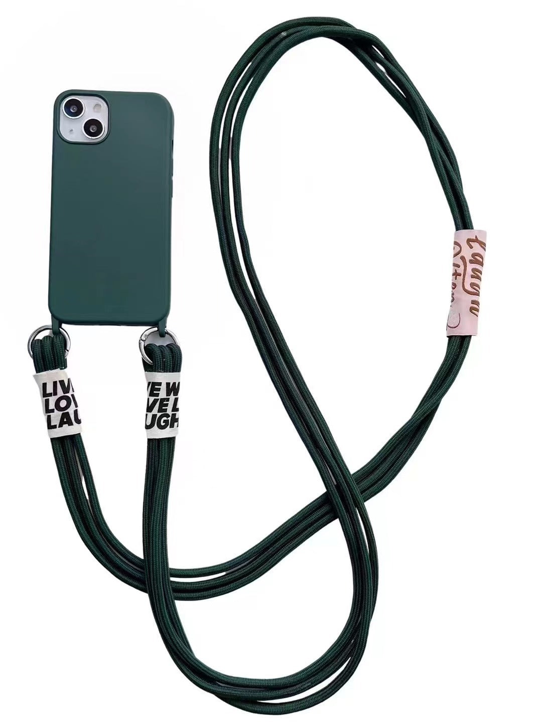 Boîtier de téléphone en silicone liquide à longue bande diagonale