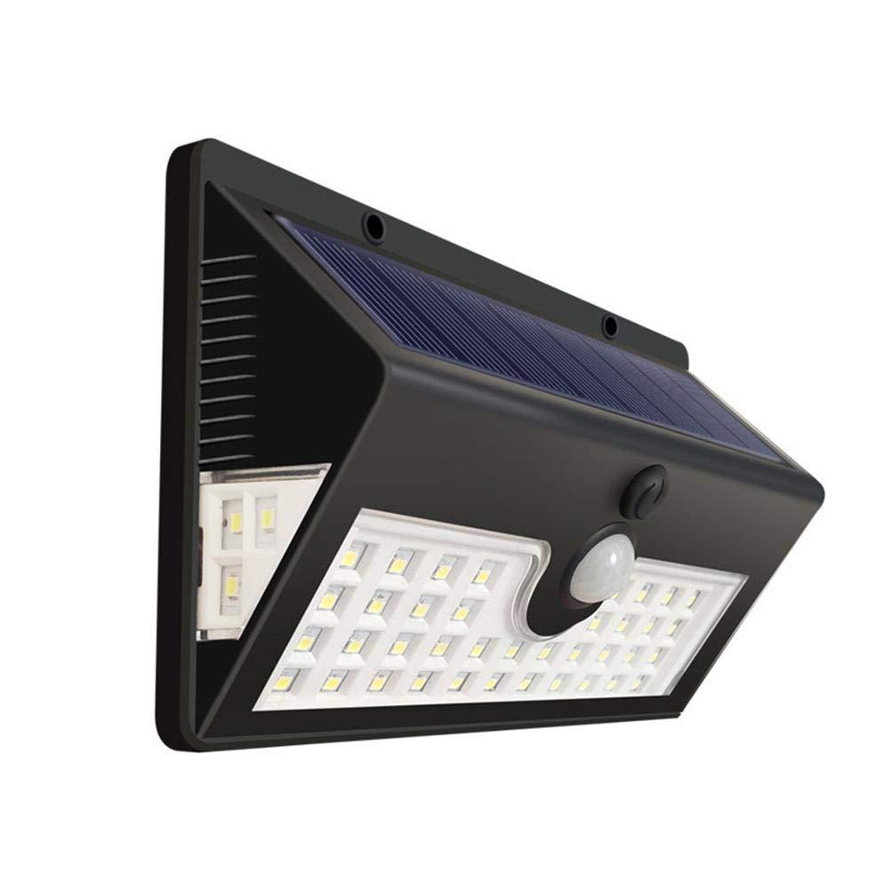 Three-sided luminous solar motion sensor wall light