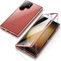 Magnétique King Case Téléphone métal brillant Magnetic HD Peep-proof Buckle miroir résistant à la chute