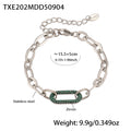Bijoux en acier titane Acier inoxydable Micro-pave Zircon Collier et bracelet
