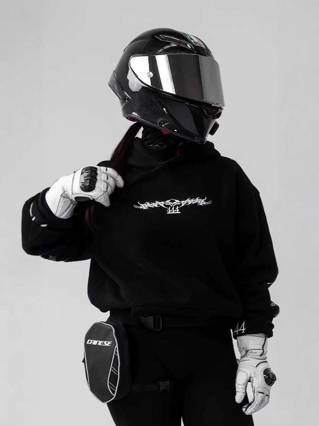 Noctilucent 3D Digital Print Street Motorcycle Top