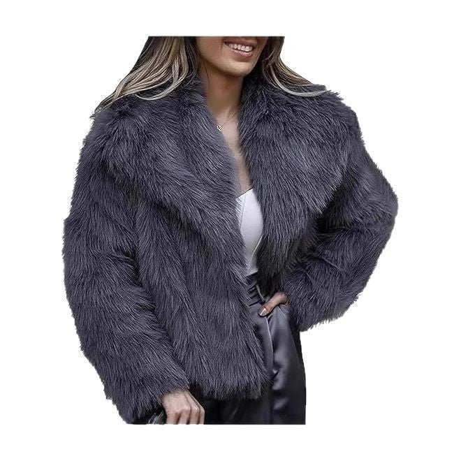 Collier en fourrure de renard Manteau en fausse fourrure de courte longueur