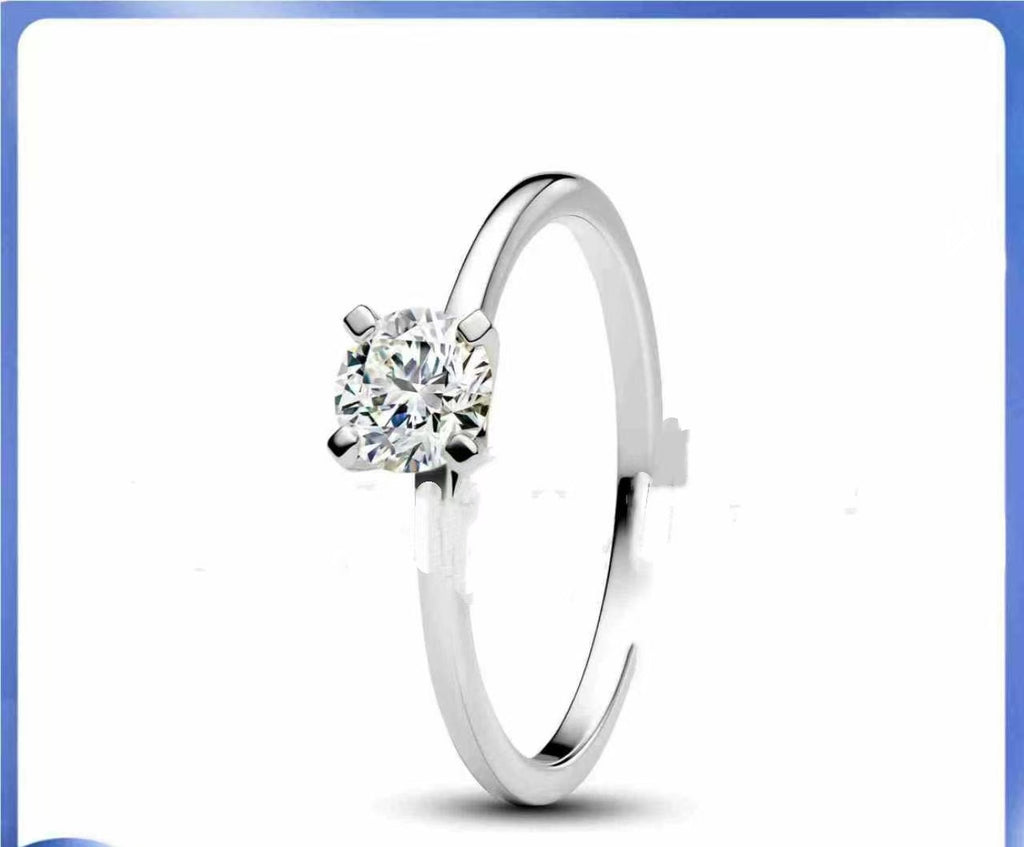 Coin arrondi du vent Moissanite Anneau Or 18K