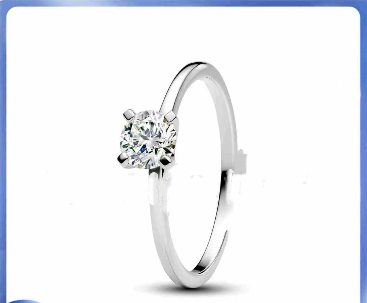 Coin arrondi du vent Moissanite Anneau Or 18K