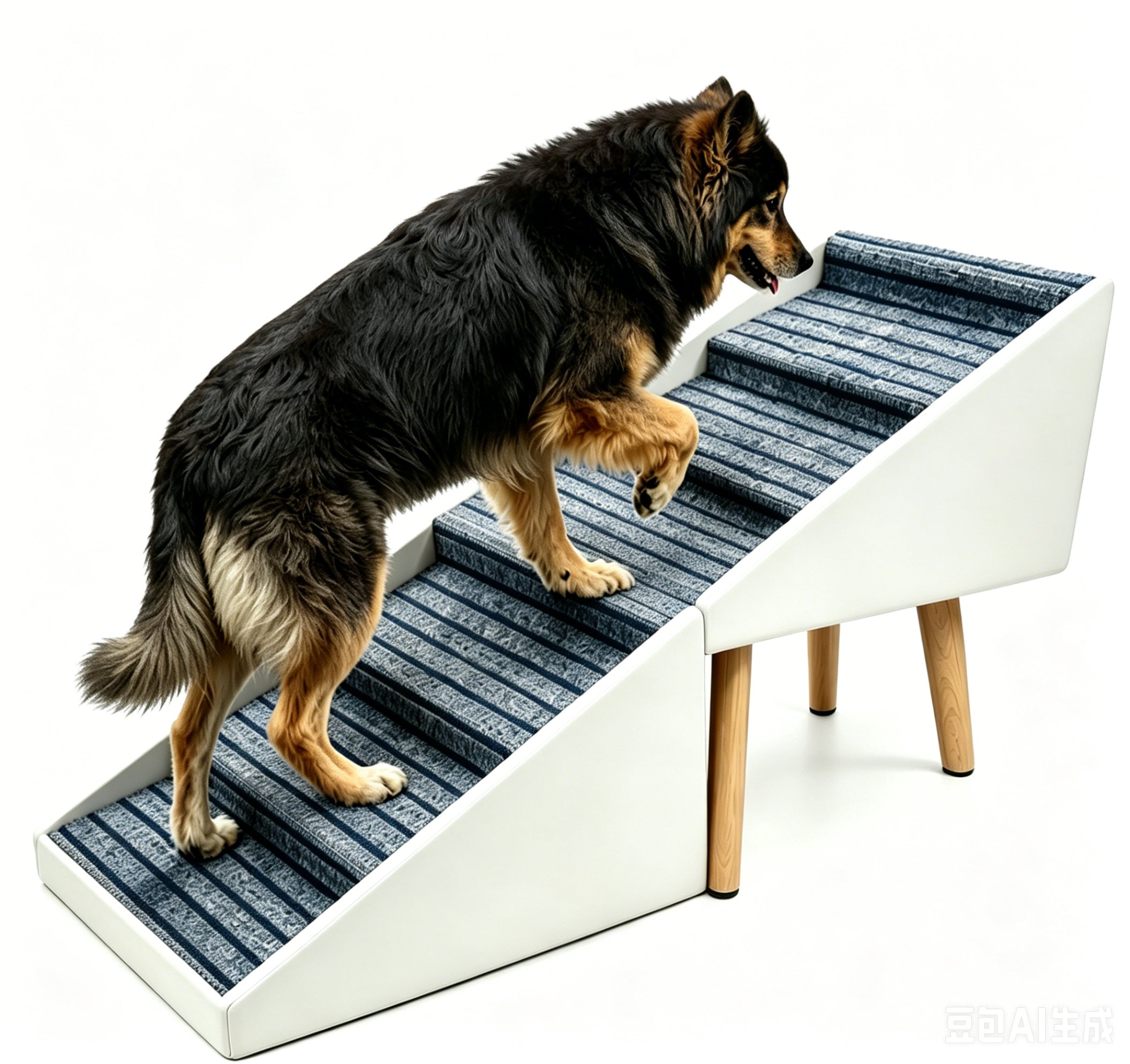 2-en-1 Échelles de chien pour lit et canapé 25.2" Rampe de chien pliable pour canapé 6 marches et Ottoma