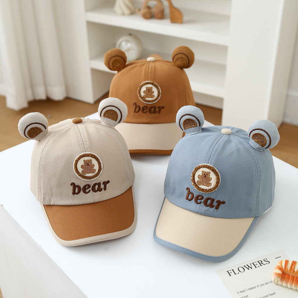 Le chapeau de baseball brodé de l'ours cartoon mignon est adapté pour les enfants âgés de 1 à 3 à Wea