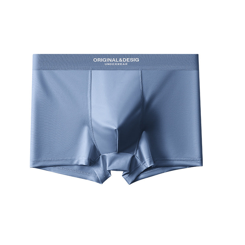 Sous-vêtements en soie de luxe satiné de luxe pour hommes Boxers respirants d'été Boxers