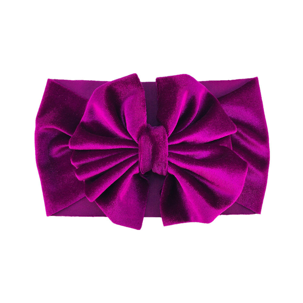 Haut bandeau surdimensionné Gold Velvet Bow