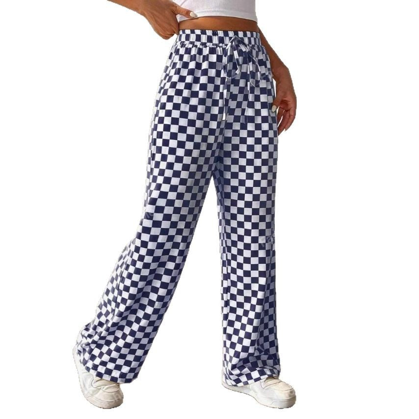 Pantalons à plis imprimés pour femmes