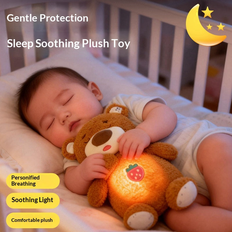 Poupée d'ours en peluche agréable à respirer pour les bébés apaisants à dormir