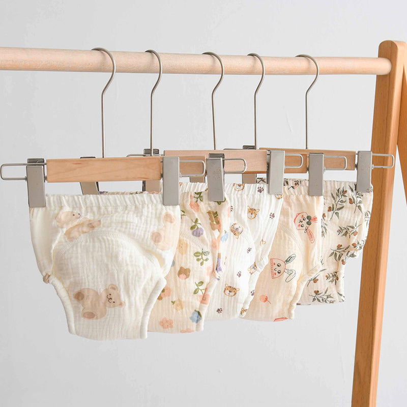 Pantalon d'entrainement en Urine pour bébé en coton Gauze Pantoufles pures à couches