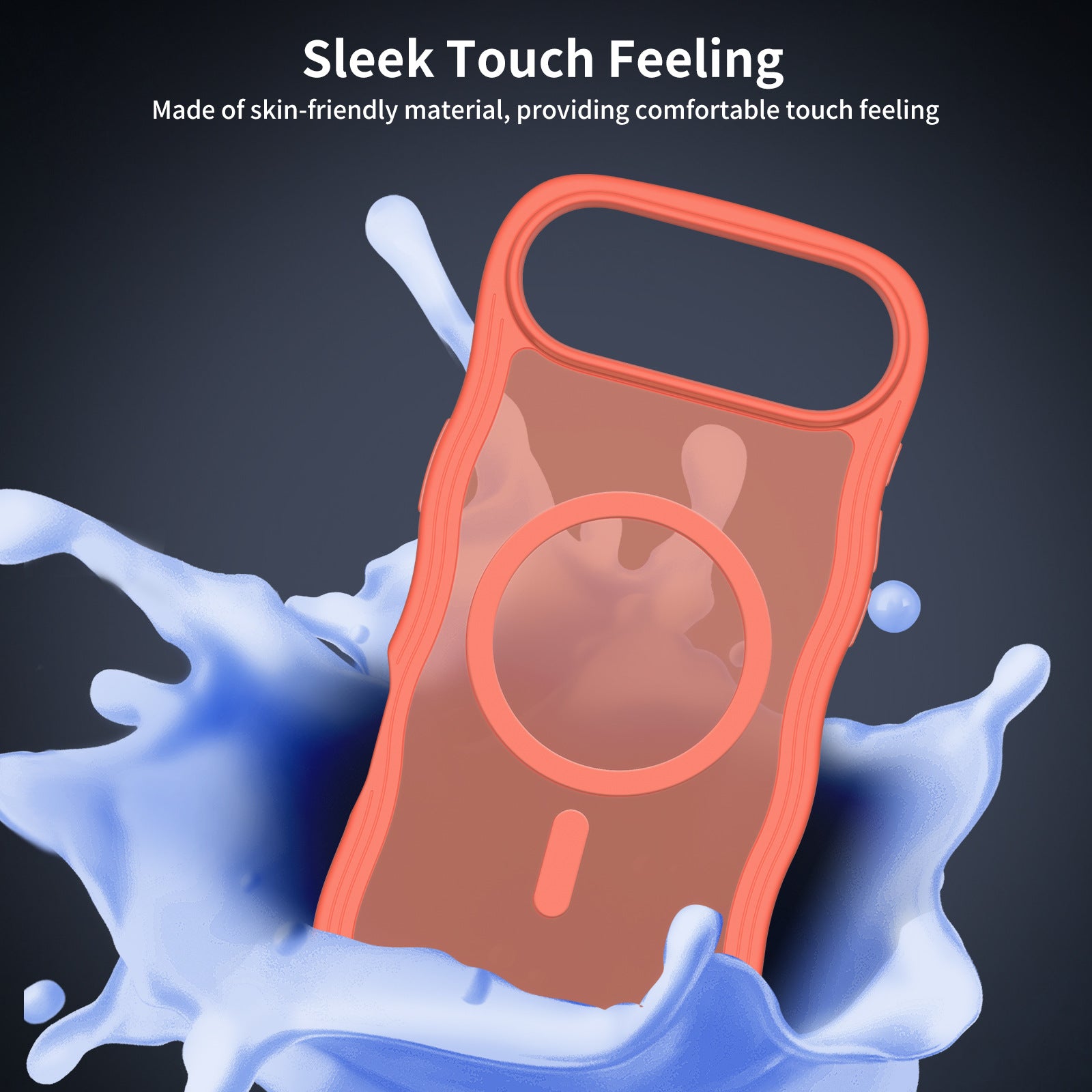 Courroies d'onde Skin Feeling Deux-en-un boîtier de téléphone à aspiration magnétique
