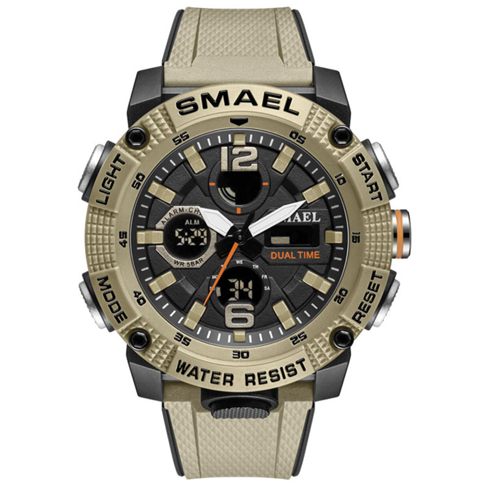Montre sportive étudiante lumineuse étanche pour hommes