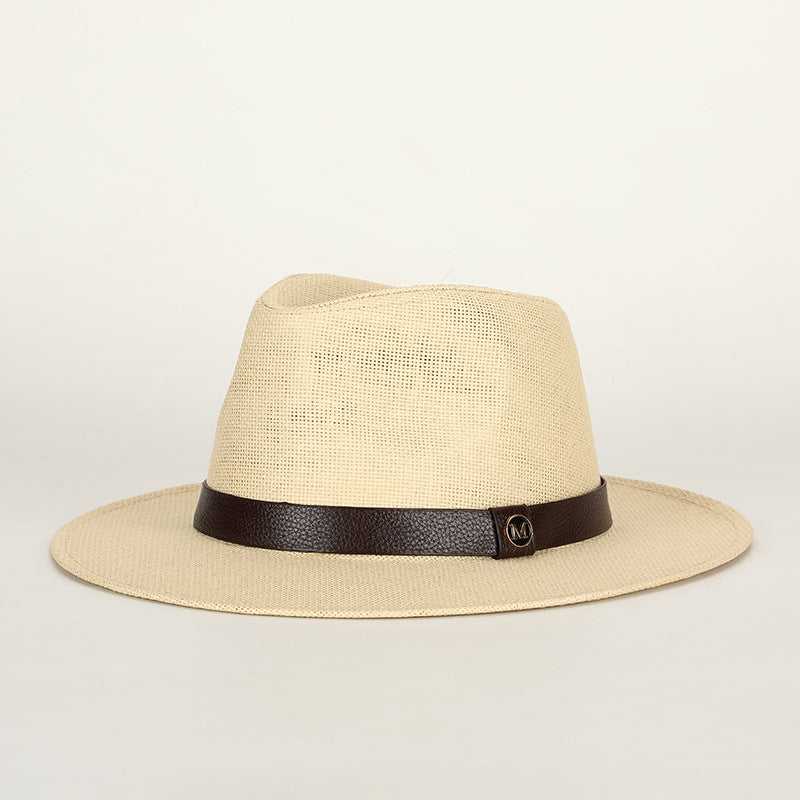 Chapeau de soleil de style britannique pour hommes parfait pour la plage