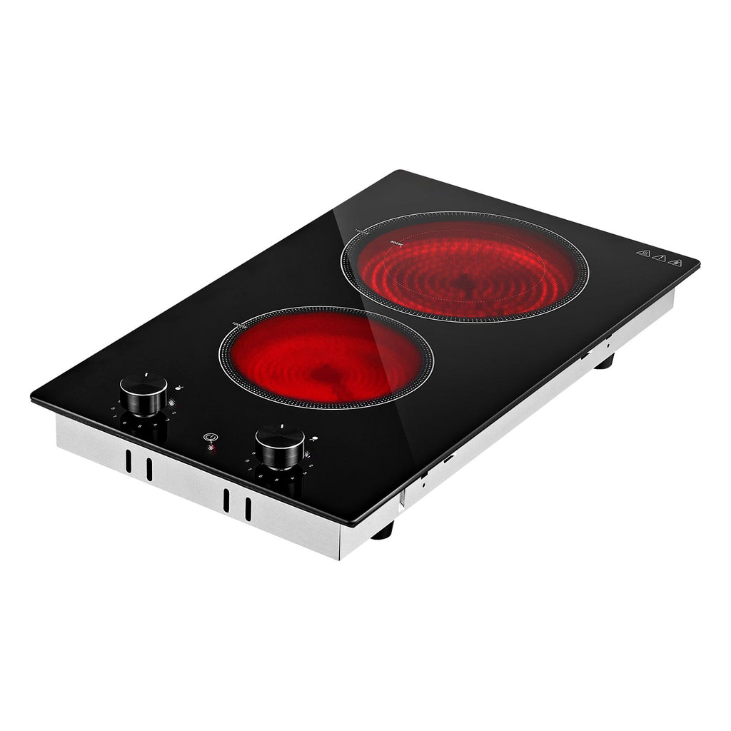 Cuisinière électrique 12in 2 brûleurs Poêle portable Top 1800W 120V Plug In