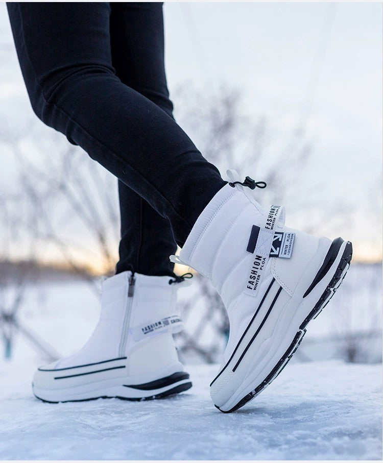 Doublure de laine d'hiver Waterproof Chaussures de coton Casual Hommes