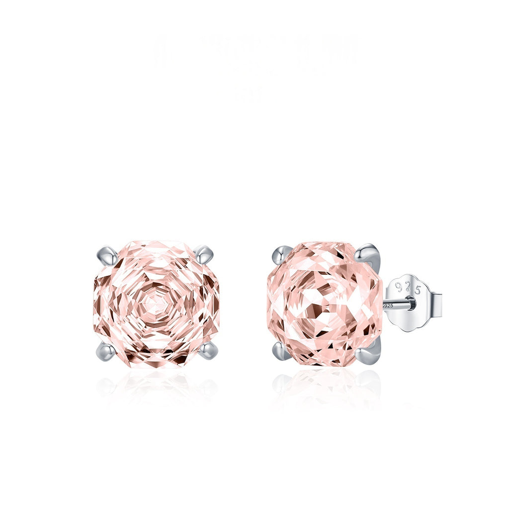 Boucles d'oreilles en diamant brillant taille rose Unisex Accessoire