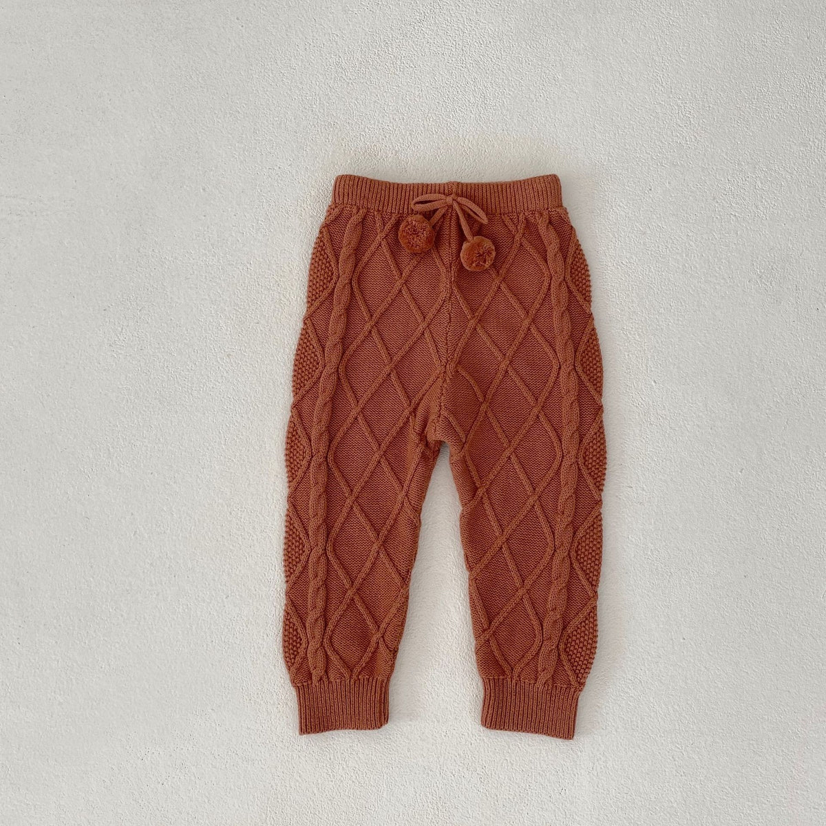 Bébé Garçons et filles Rhombus tricoté Pure beam long pantalons