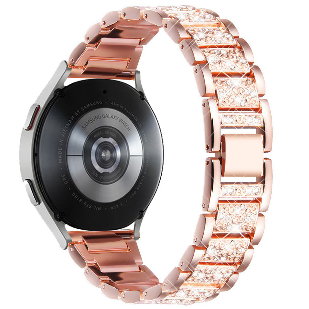 Montre trois perles Bracelet chaîne diamant massif