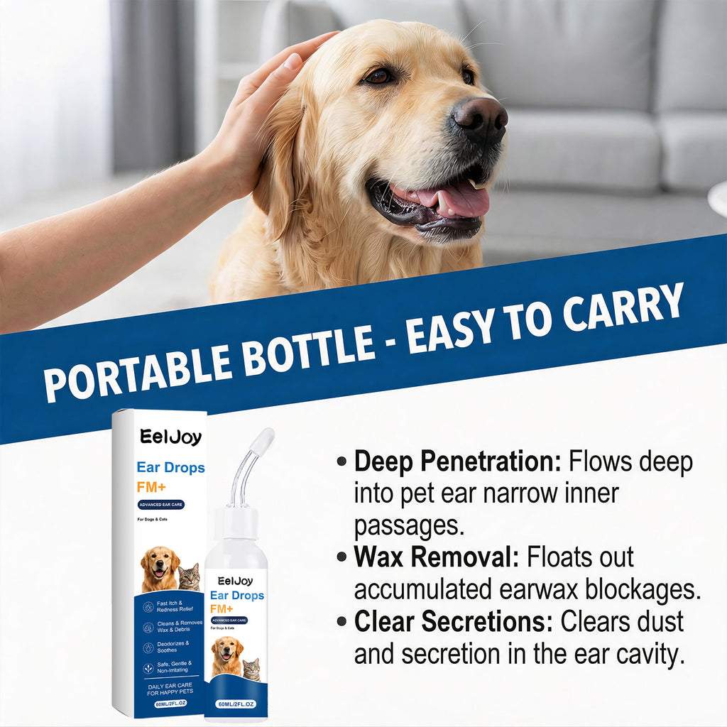 Soins de l'oreille pour animaux de compagnie Drops Nettoyage doux de l'oreille pour animaux de compagnie