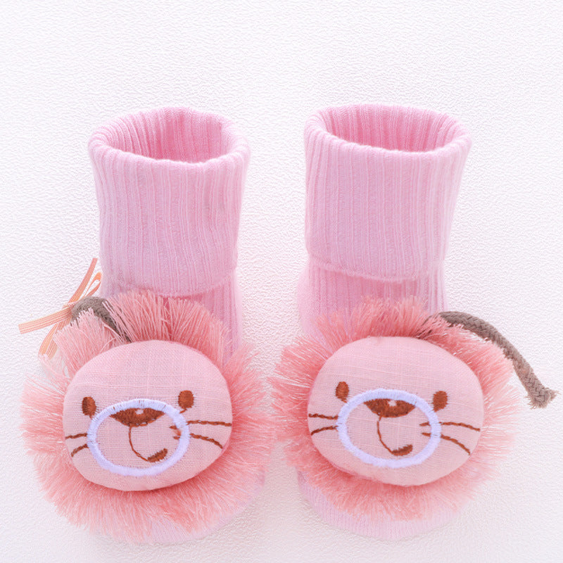 Bébé nouveau-né double aiguille anti-dérapant ne se sent pas serré avec les chaussettes de chambre pieds