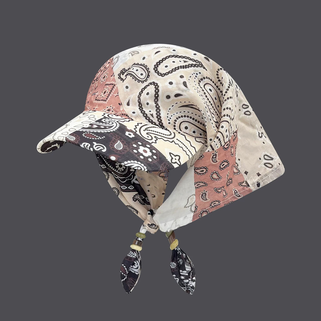 Chapeau retro à l'impression de noix de cajou pour femmes