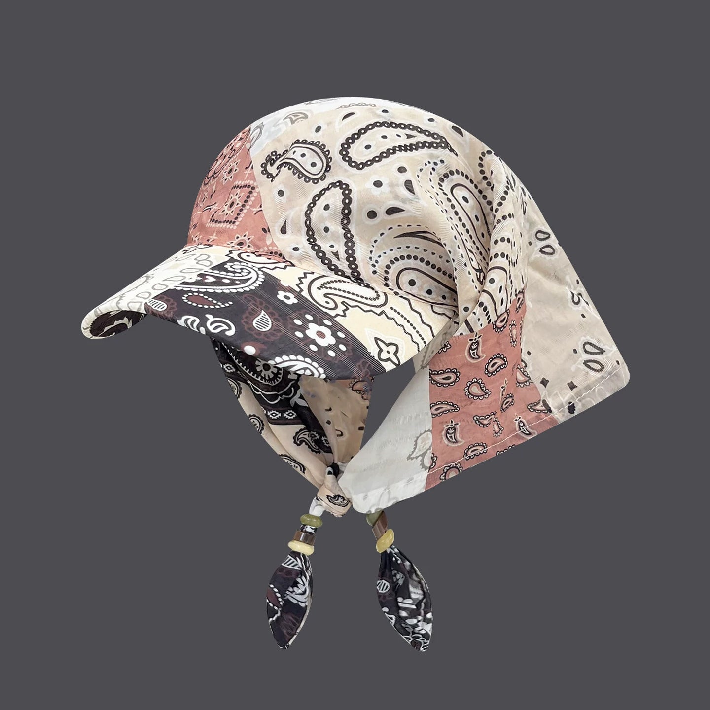 Chapeau retro à l'impression de noix de cajou pour femmes