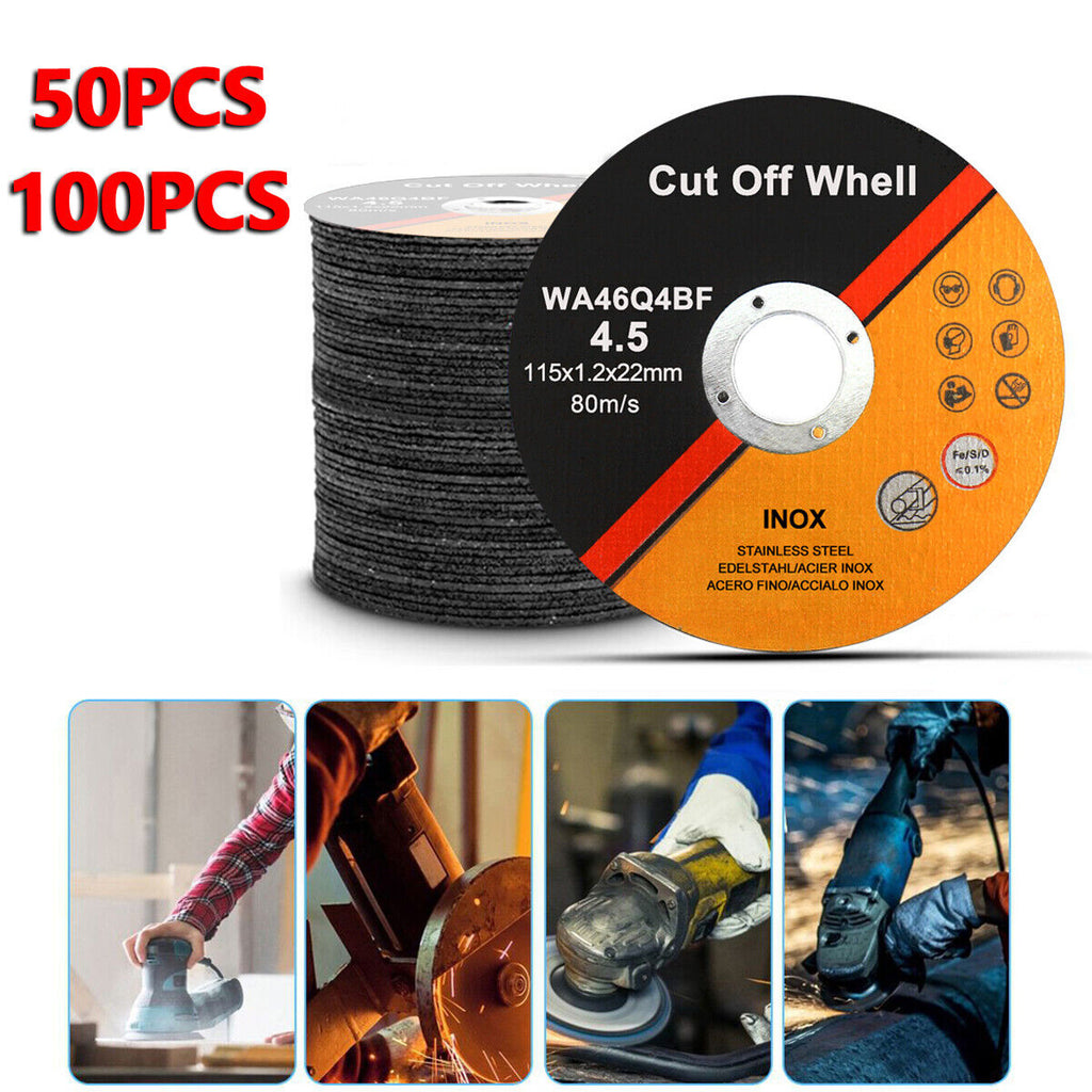 50 X 115mm ULTRA THIN 1mm MÉTAL CUTING BLADE DISC POUR ACIER ET CARBURANTS ANGLE 50PCS