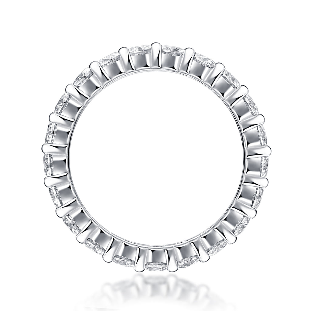 S925 Argent 2.1g Anneau d'éternité en mousse de platine