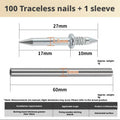 Skirting line traceless nails-100 traceless nails +1 sleeve-Silver-Iron-1 set
