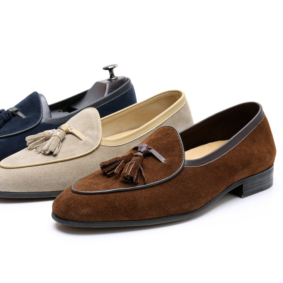Chaussures en cuir véritable de style britannique pour hommes