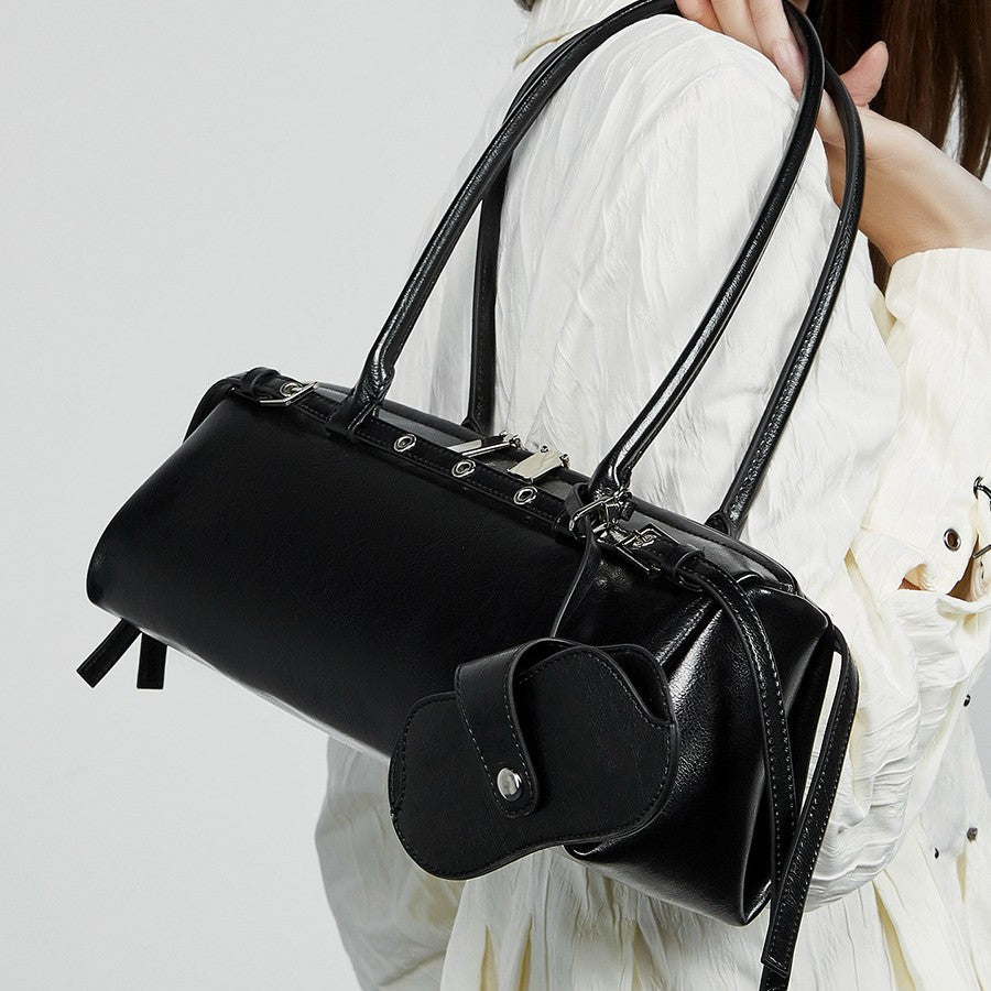 Cuir véritable Niche Retro sac femme de style moto