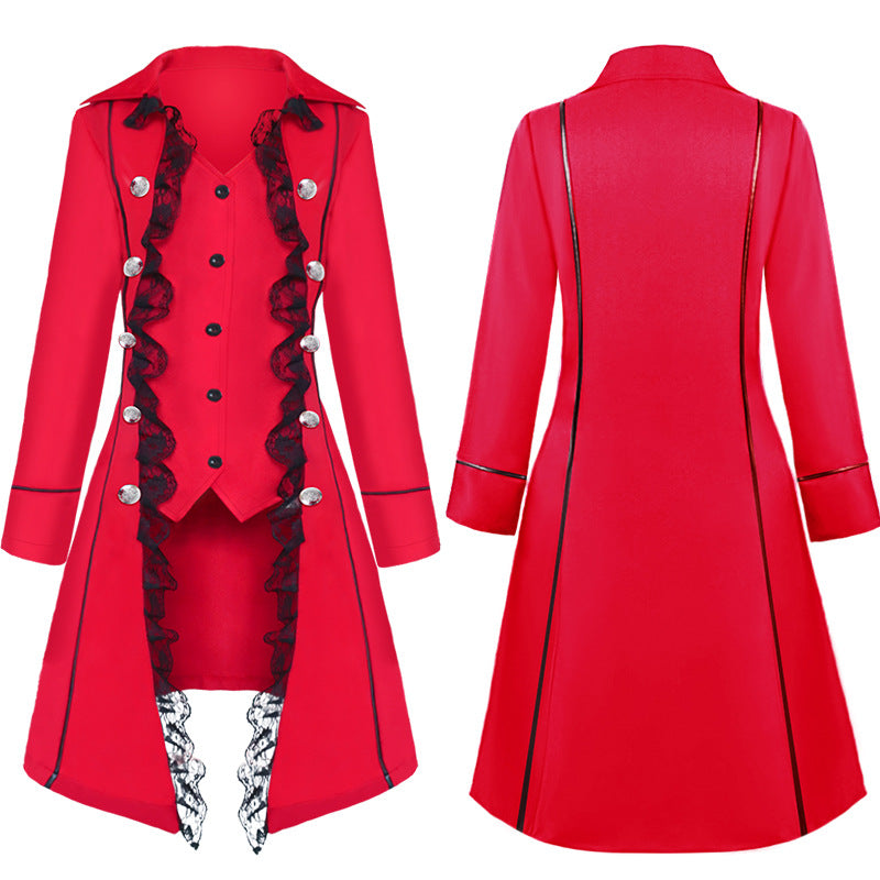 Manteau pour femmes à trois boutons unicolore à manches longues