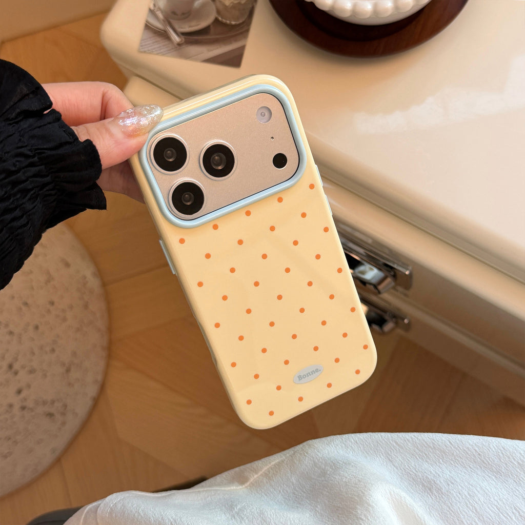 Bloc de couleur Polka-dot Étui de téléphone anti-drop