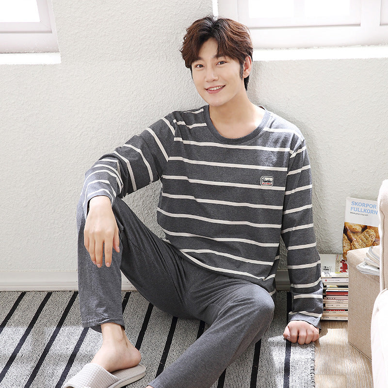Men's Spring Summer Thin Casual Pure Plus Size Homewear Middle Age