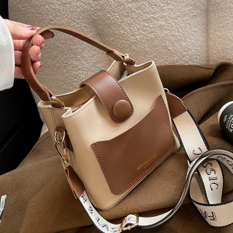Sac à bandoulière large Sac à seau simple Chic