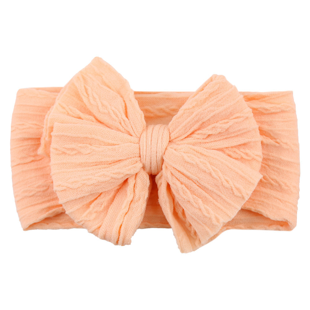 Bandes de tête de bébé faites à la main Soft Stretchy Nylon Bandes de cheveux avec arcs pour nouveau-né bébé T